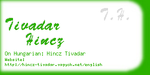 tivadar hincz business card